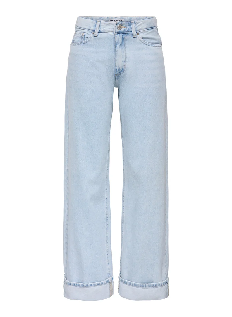 ONLY  Onlella Mid Waist  Wide Leg Jeans for Women | Best Price UAE